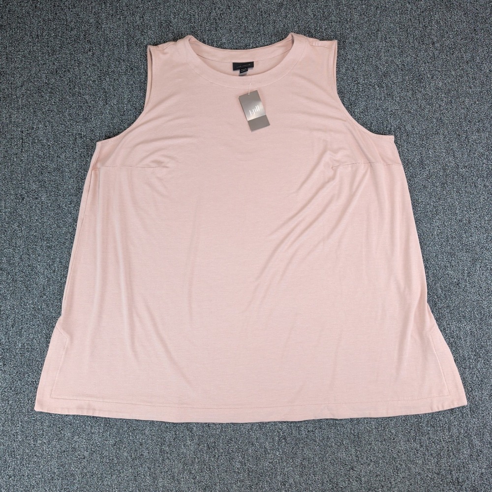 J. Jill Wearever Minimalist Sleeveless Tunic Top Womens 2X Pink Chablis NWT